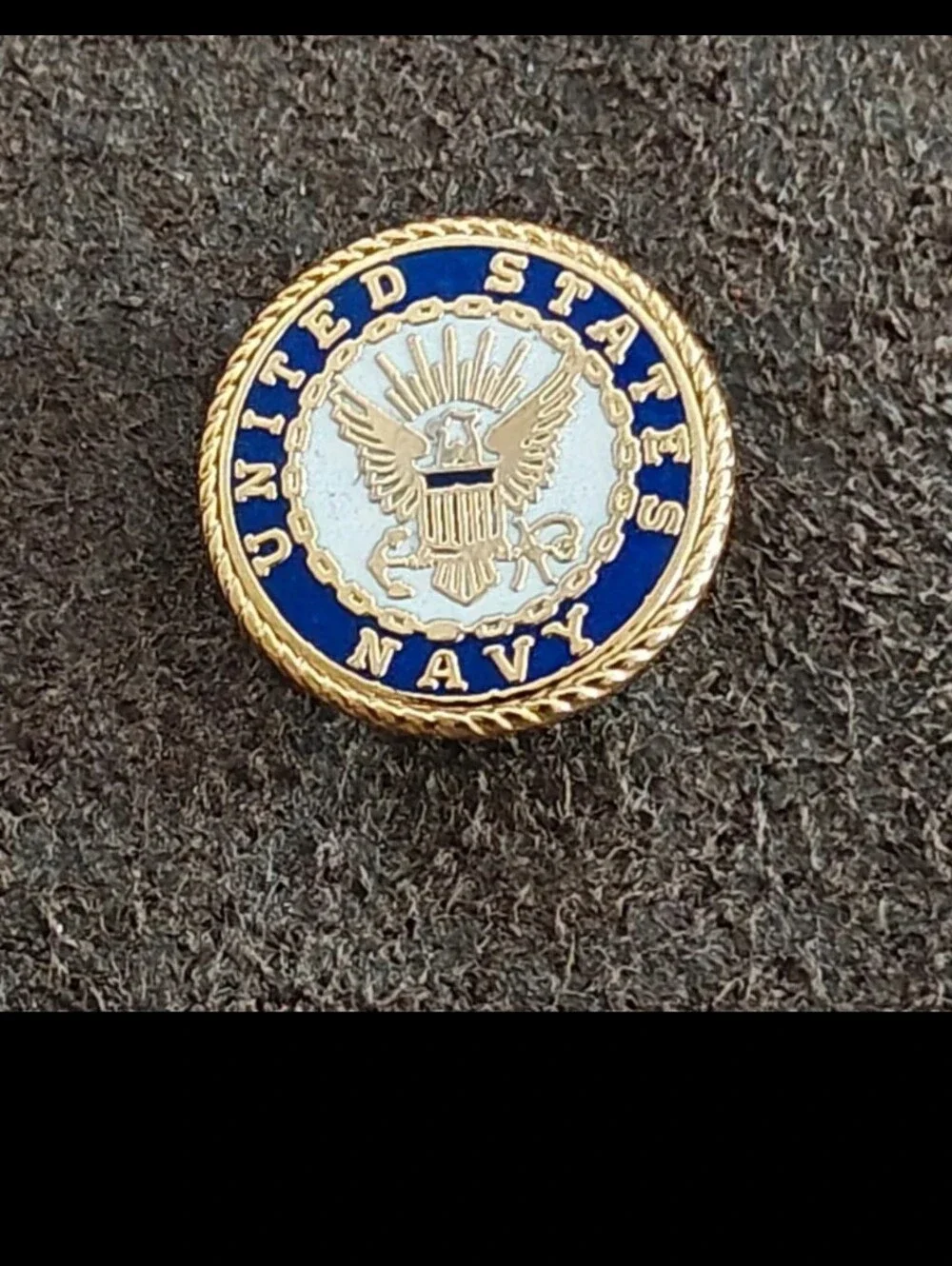 1980s Gold Tone Official United States Navy Seal Pin